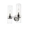 Z-Lite Datus 2 Light Wall Sconce, Polished Nickel & Clear 4008-2S-PN - alternate 1